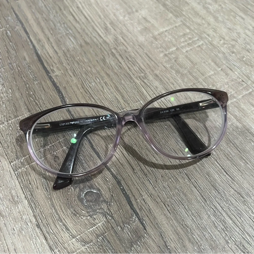 Emporio Armani Black Gradient Made in Italy Frames Glasses Lux Designer